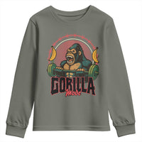 Fitness Lover Gift Youth Sweatshirt Gorilla Mode - Wonder Print Shop