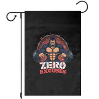 Zero Excuses Garden Flag Gorilla Fitness Lover Gift - Wonder Print Shop