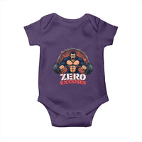 Zero Excuses Baby Onesie Gorilla Fitness Lover Gift - Wonder Print Shop