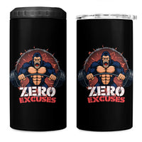 Zero Excuses 4 in 1 Can Cooler Tumbler Gorilla Fitness Lover Gift