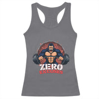 Zero Excuses Racerback Tank Top Gorilla Fitness Lover Gift - Wonder Print Shop