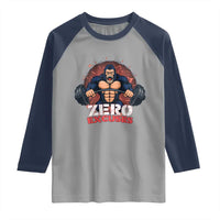 Zero Excuses Raglan Shirt Gorilla Fitness Lover Gift - Wonder Print Shop