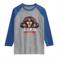 Zero Excuses Raglan Shirt Gorilla Fitness Lover Gift - Wonder Print Shop