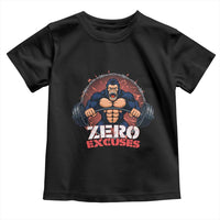 Zero Excuses Toddler T Shirt Gorilla Fitness Lover Gift - Wonder Print Shop