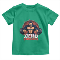 Zero Excuses Toddler T Shirt Gorilla Fitness Lover Gift - Wonder Print Shop