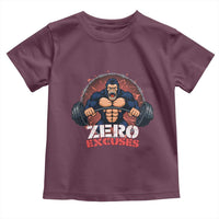 Zero Excuses Toddler T Shirt Gorilla Fitness Lover Gift - Wonder Print Shop