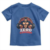 Zero Excuses Toddler T Shirt Gorilla Fitness Lover Gift - Wonder Print Shop