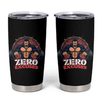 Zero Excuses Tumbler Cup Gorilla Fitness Lover Gift