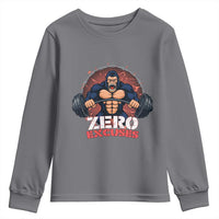 Zero Excuses Youth Sweatshirt Gorilla Fitness Lover Gift - Wonder Print Shop