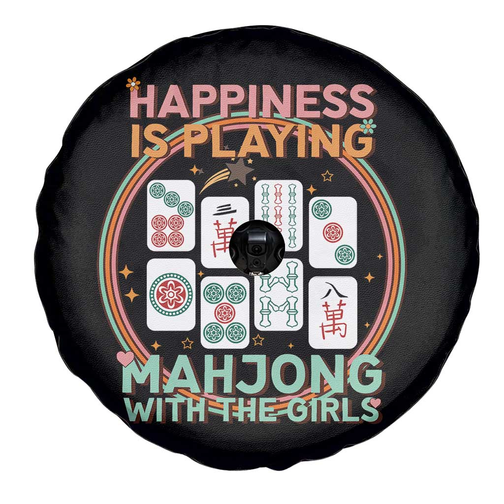 Happiness Is Playing Mahjong With The Girls Spare Tire Cover Mahjong Time - Wonder Print Shop