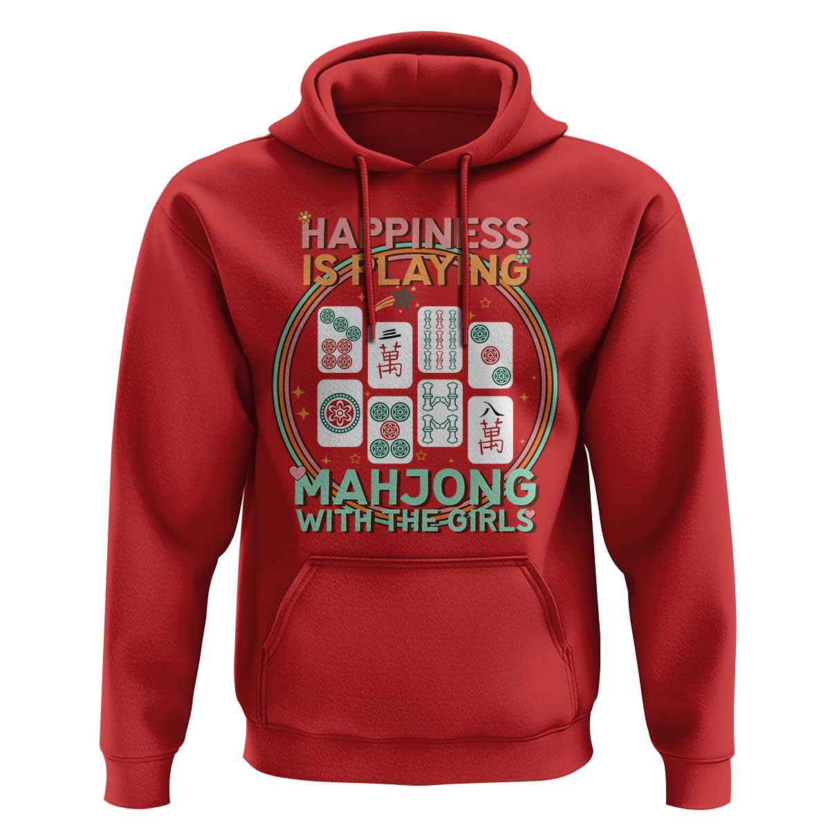 Happiness Is Playing Mahjong With The Girls Hoodie Mahjong Time - Wonder Print Shop