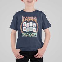Happiness Is Playing Mahjong With The Girls T Shirt For Kid Mahjong Time - Wonder Print Shop