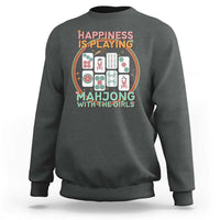 Happiness Is Playing Mahjong With The Girls Sweatshirt Mahjong Time - Wonder Print Shop