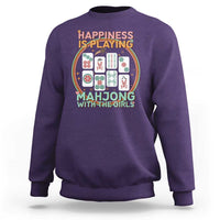 Happiness Is Playing Mahjong With The Girls Sweatshirt Mahjong Time - Wonder Print Shop