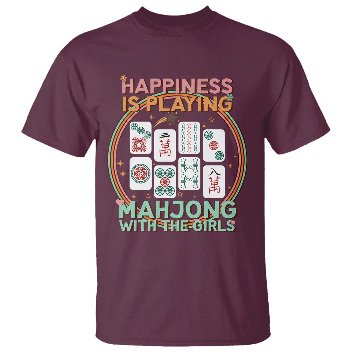 Happiness Is Playing Mahjong With The Girls T Shirt Mahjong Time - Wonder Print Shop