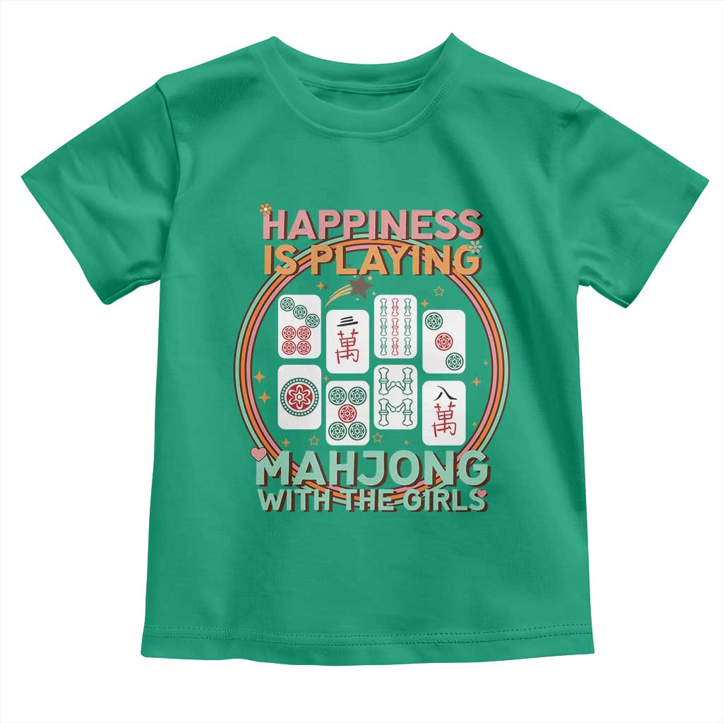 Happiness Is Playing Mahjong With The Girls Toddler T Shirt Mahjong Time - Wonder Print Shop
