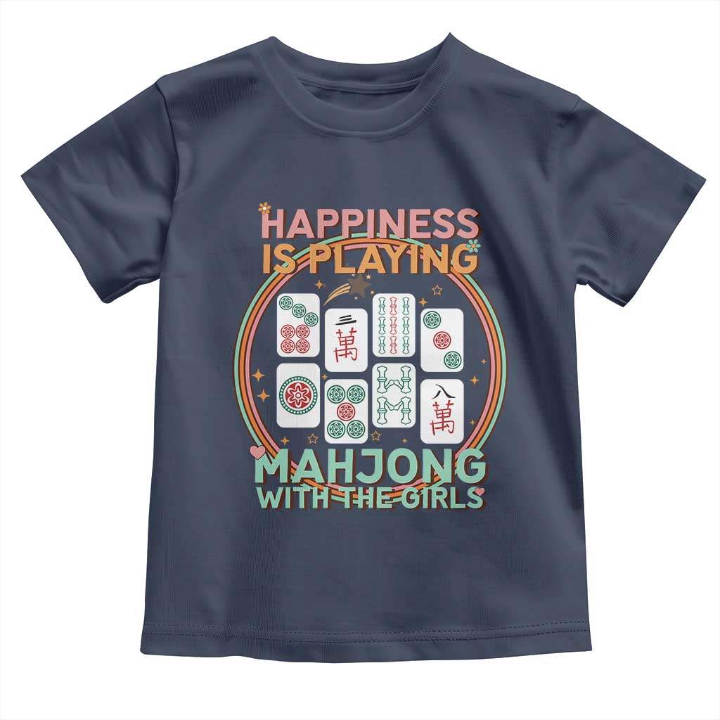 Happiness Is Playing Mahjong With The Girls Toddler T Shirt Mahjong Time - Wonder Print Shop