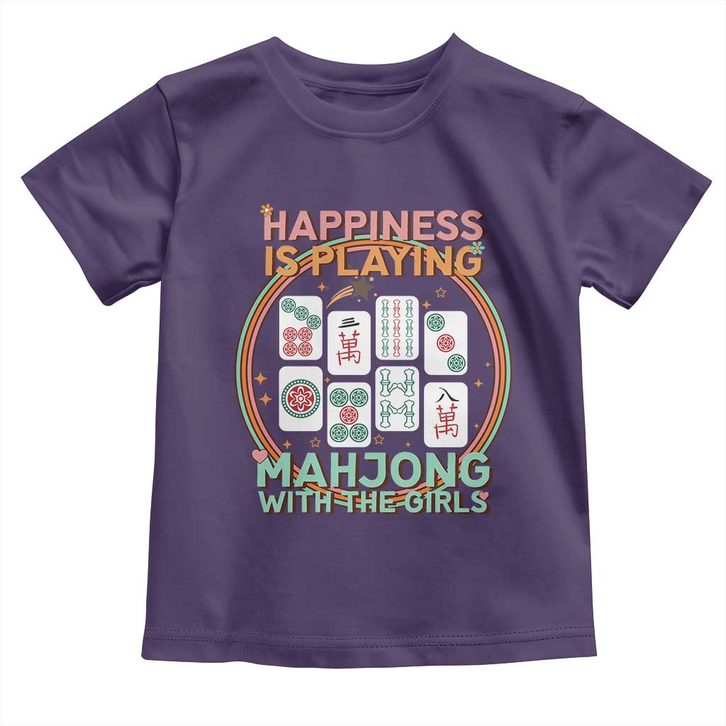 Happiness Is Playing Mahjong With The Girls Toddler T Shirt Mahjong Time - Wonder Print Shop