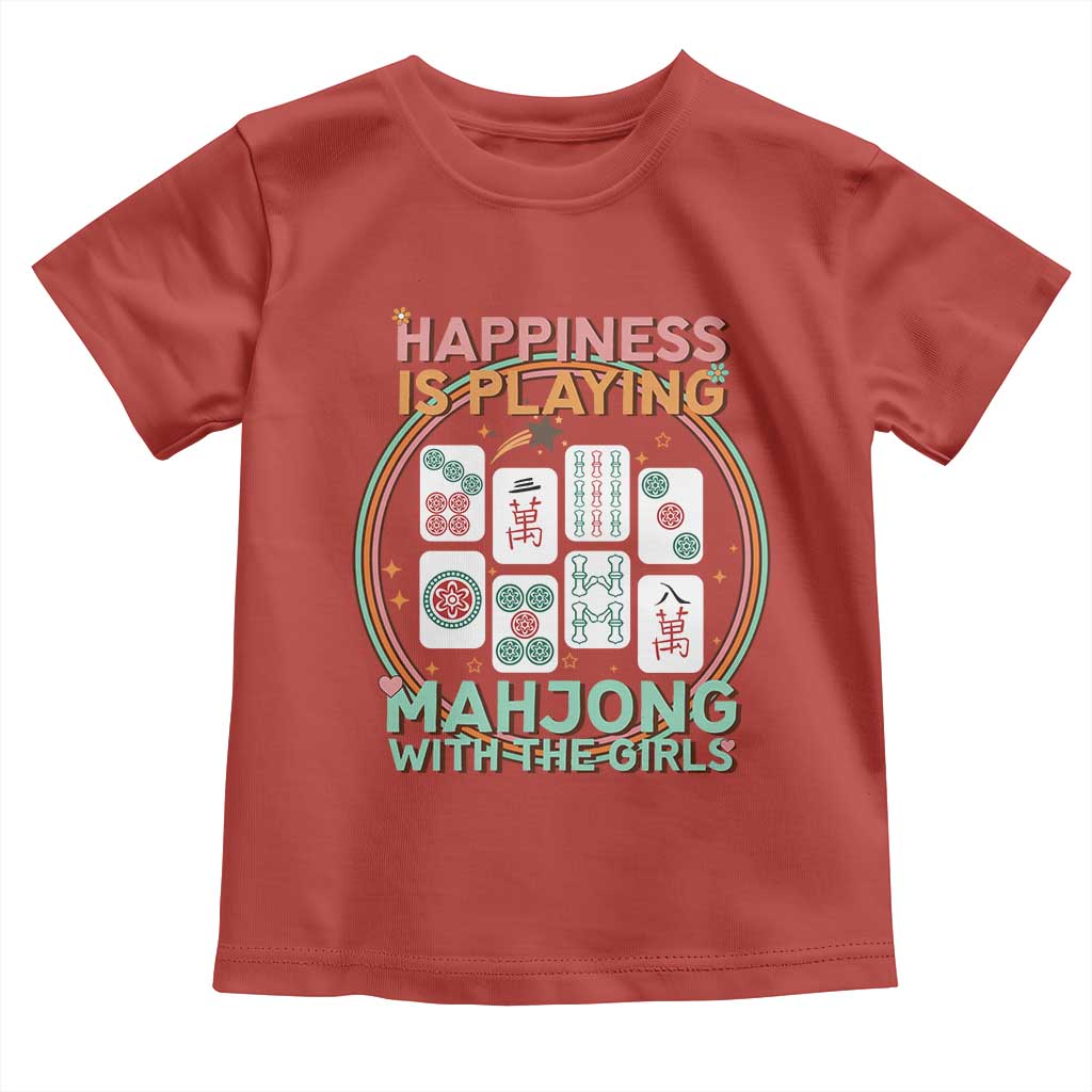 Happiness Is Playing Mahjong With The Girls Toddler T Shirt Mahjong Time - Wonder Print Shop