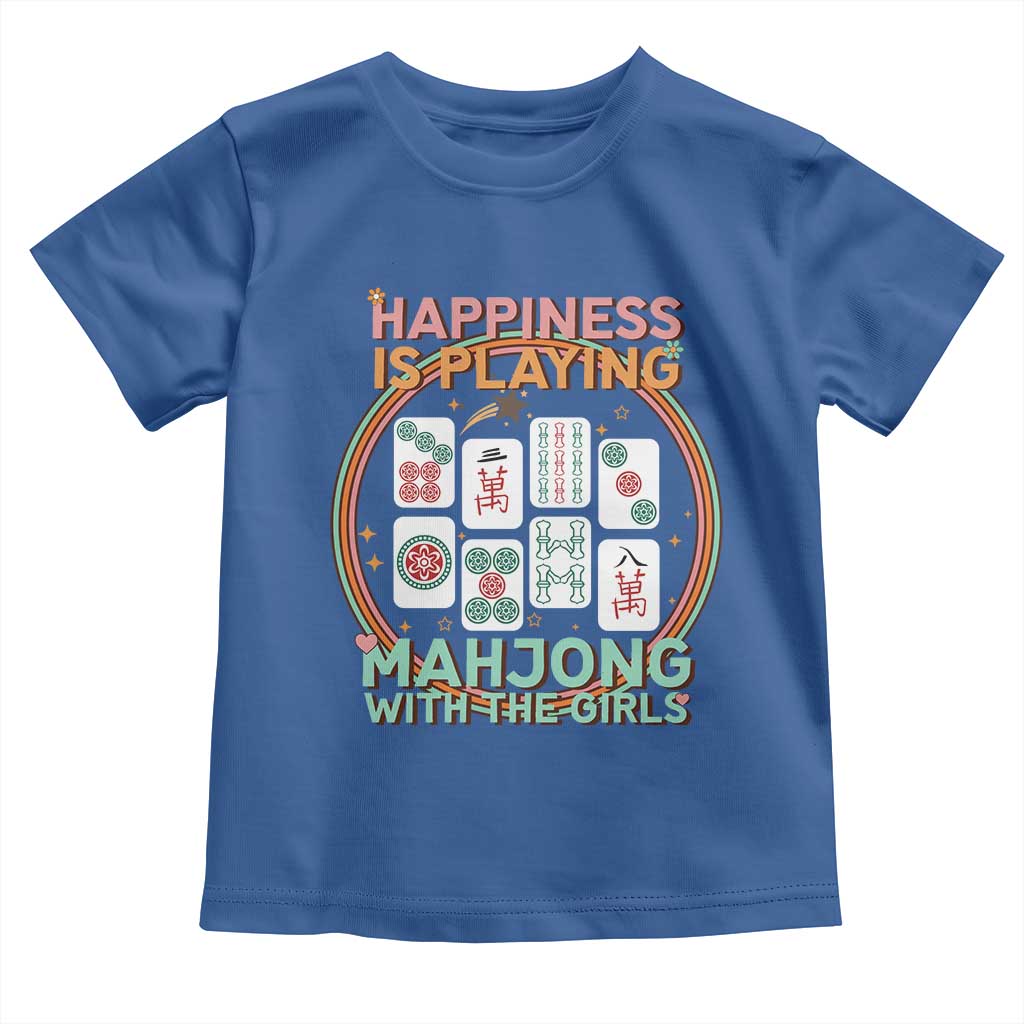 Happiness Is Playing Mahjong With The Girls Toddler T Shirt Mahjong Time - Wonder Print Shop