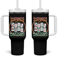 Happiness Is Playing Mahjong With The Girls Tumbler With Handle Mahjong Time