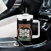 Happiness Is Playing Mahjong With The Girls Tumbler With Handle Mahjong Time