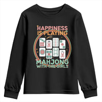 Happiness Is Playing Mahjong With The Girls Youth Sweatshirt Mahjong Time - Wonder Print Shop
