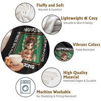 Gambling Chinese Gift Throw Blanket Happiness Is Playing Mahjong With The Girls - Wonder Print Shop