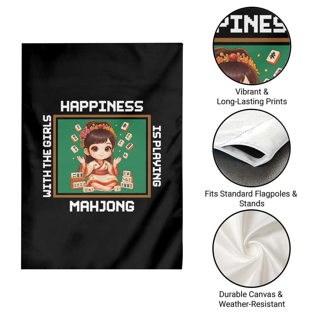 Gambling Chinese Gift Garden Flag Happiness Is Playing Mahjong With The Girls - Wonder Print Shop