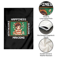 Gambling Chinese Gift Garden Flag Happiness Is Playing Mahjong With The Girls - Wonder Print Shop