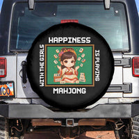 Gambling Chinese Gift Spare Tire Cover Happiness Is Playing Mahjong With The Girls - Wonder Print Shop