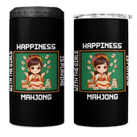 Gambling Chinese Gift 4 in 1 Can Cooler Tumbler Happiness Is Playing Mahjong With The Girls