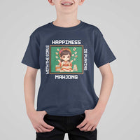 Gambling Chinese Gift T Shirt For Kid Happiness Is Playing Mahjong With The Girls - Wonder Print Shop