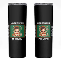 Gambling Chinese Gift Skinny Tumbler Happiness Is Playing Mahjong With The Girls