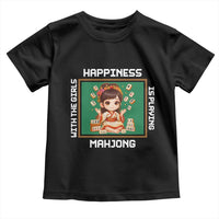 Gambling Chinese Gift Toddler T Shirt Happiness Is Playing Mahjong With The Girls - Wonder Print Shop