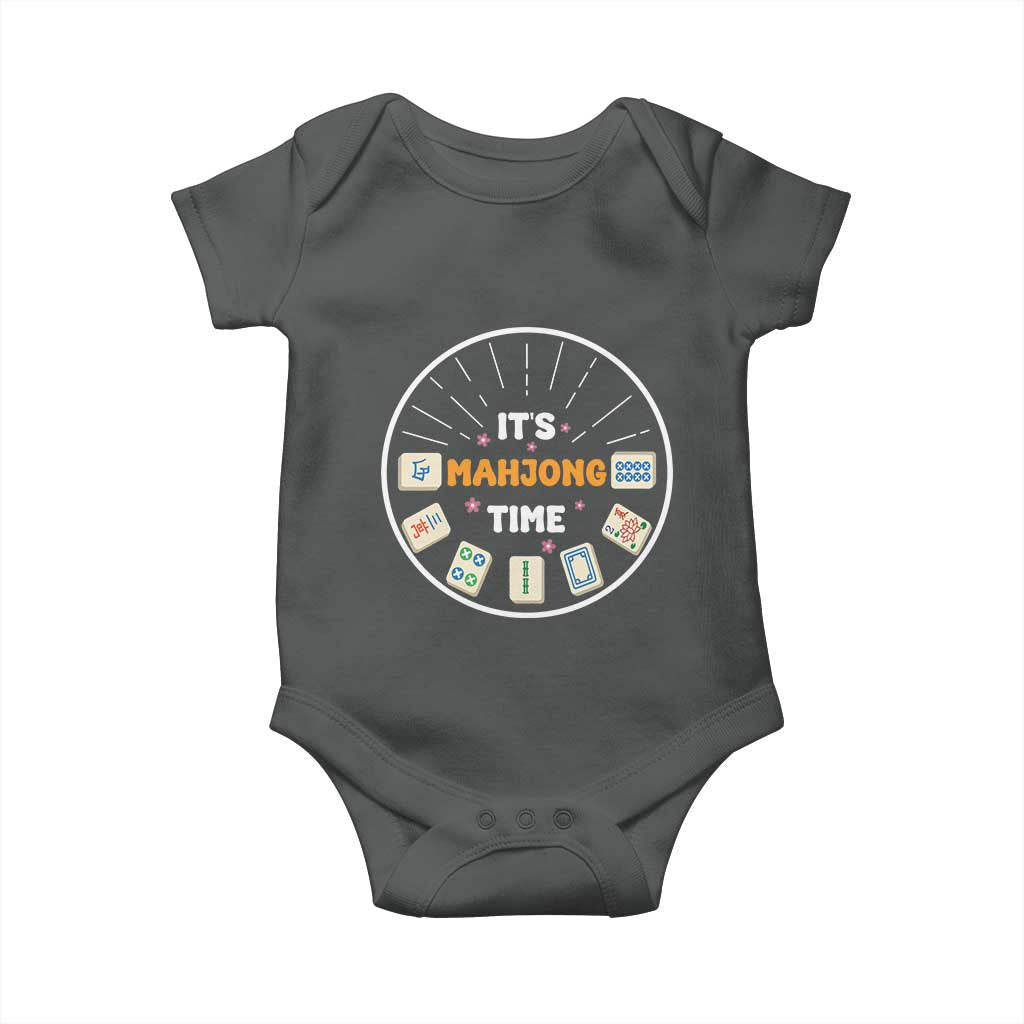 It Is Mahjong Time Baby Onesie Gambling Chinese Gift - Wonder Print Shop