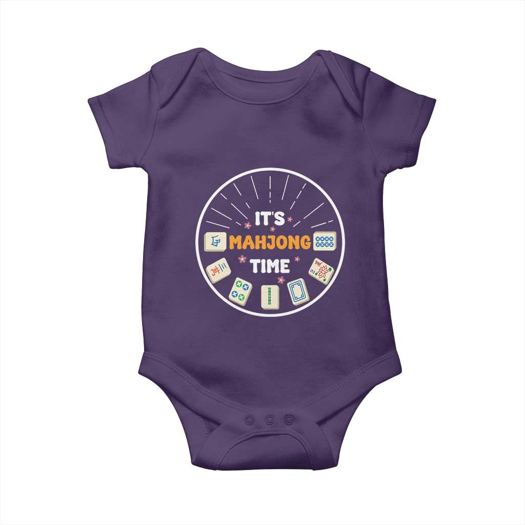 It Is Mahjong Time Baby Onesie Gambling Chinese Gift - Wonder Print Shop