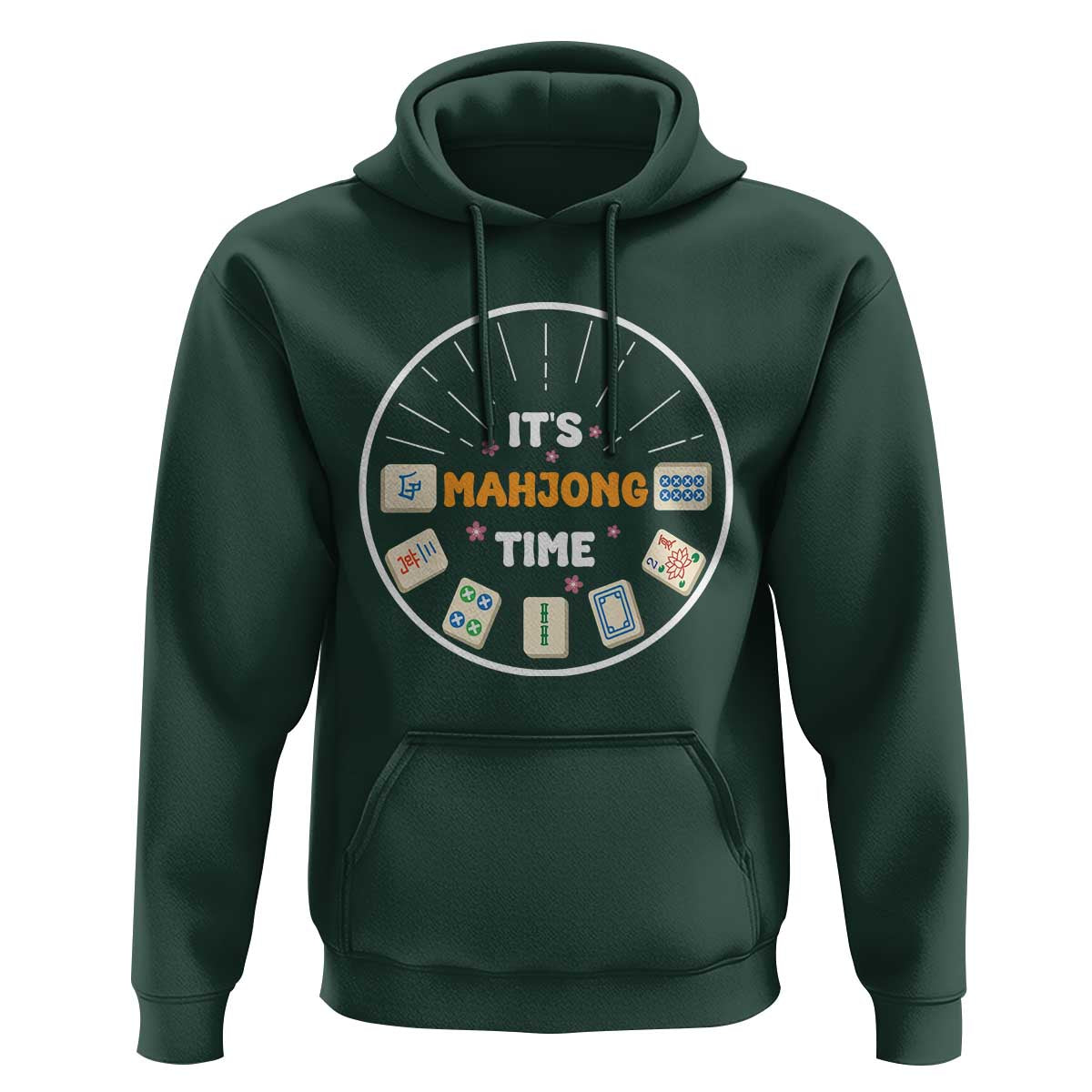 It Is Mahjong Time Hoodie Gambling Chinese Gift - Wonder Print Shop