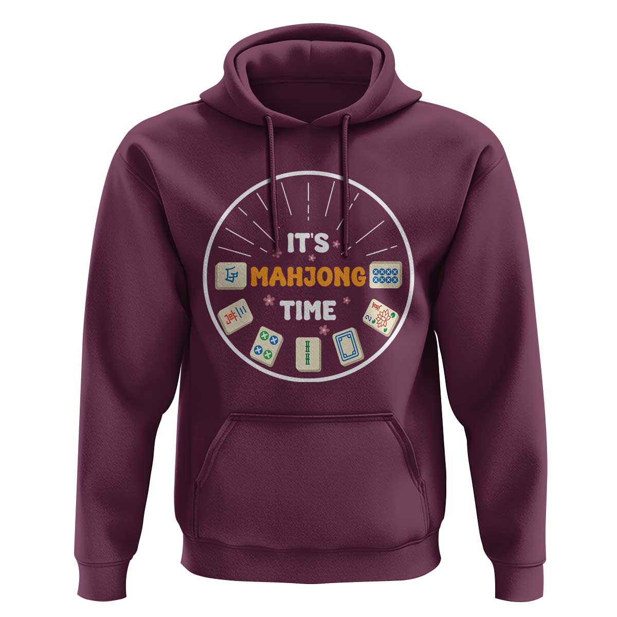 It Is Mahjong Time Hoodie Gambling Chinese Gift - Wonder Print Shop