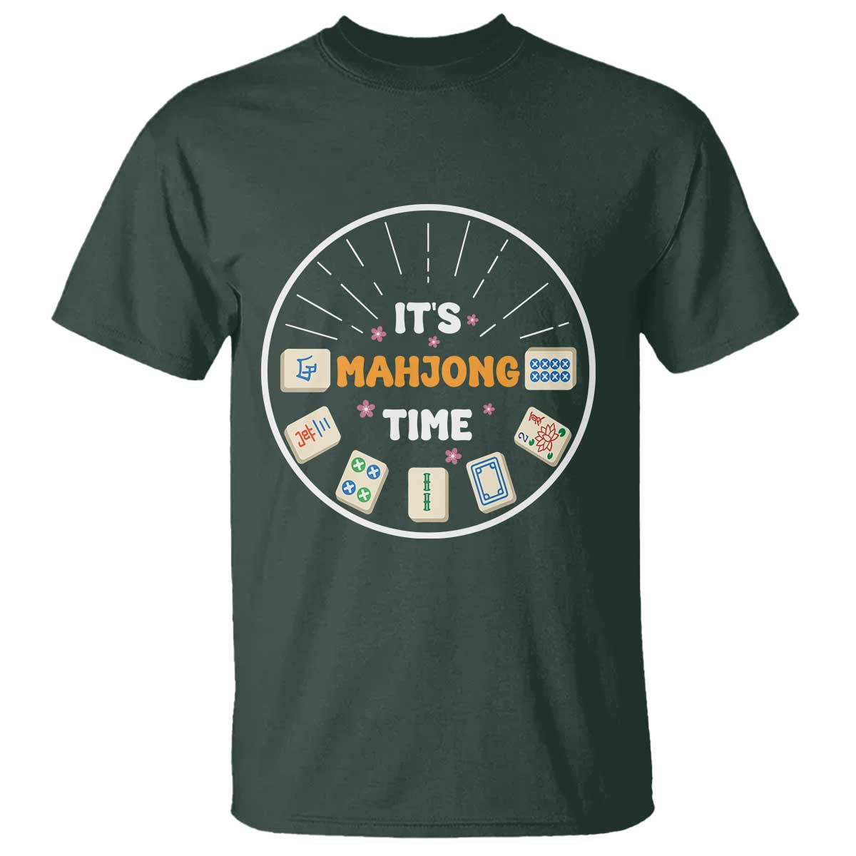 It Is Mahjong Time T Shirt Gambling Chinese Gift - Wonder Print Shop