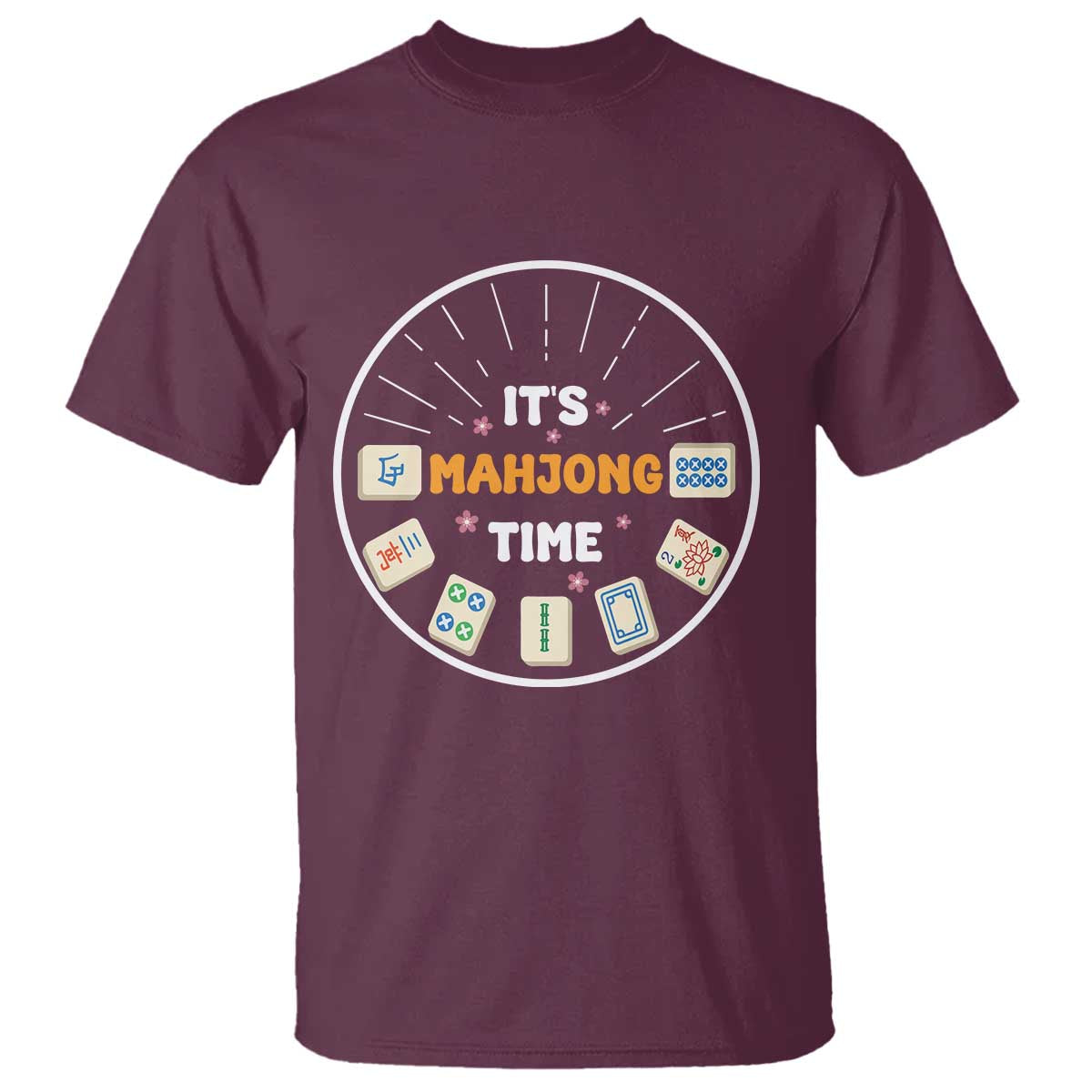 It Is Mahjong Time T Shirt Gambling Chinese Gift - Wonder Print Shop