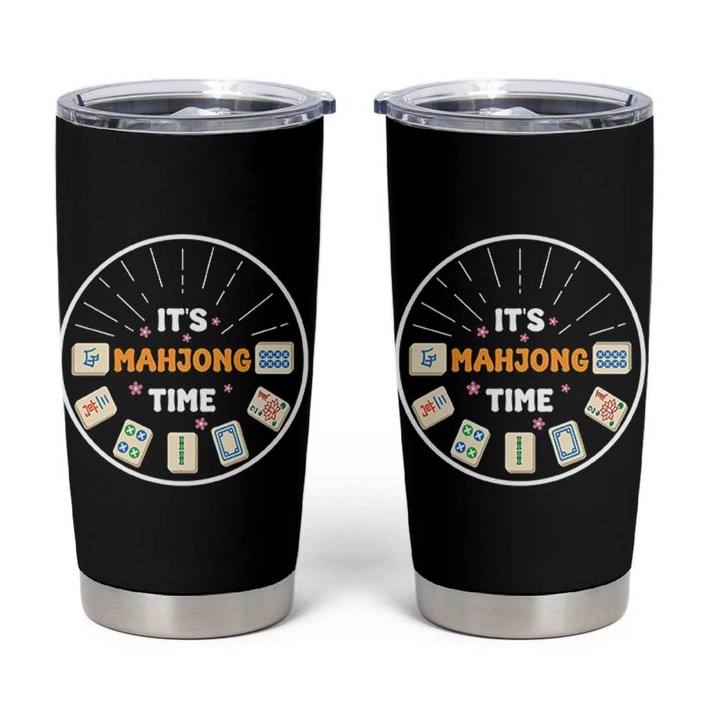It Is Mahjong Time Tumbler Cup Gambling Chinese Gift