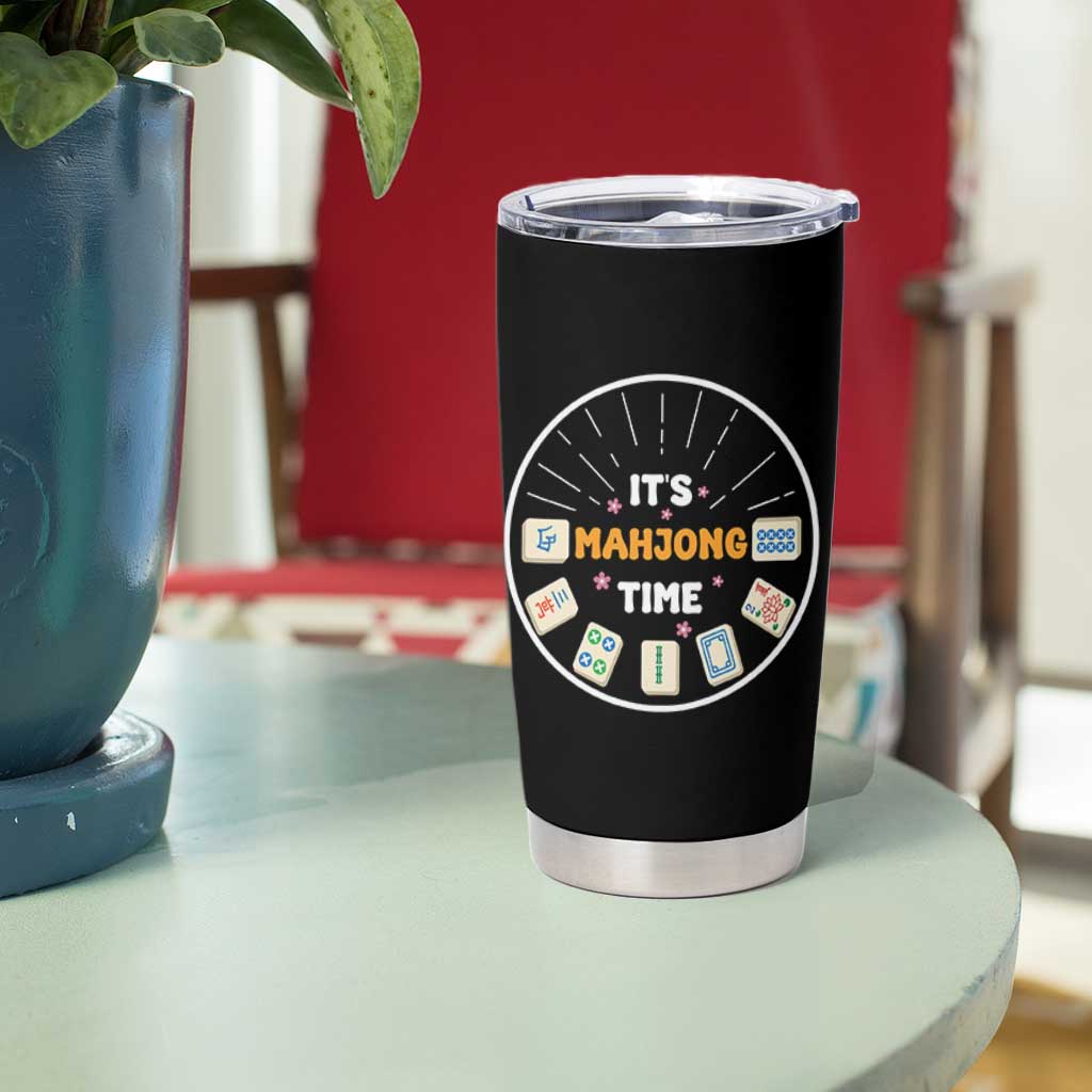 It Is Mahjong Time Tumbler Cup Gambling Chinese Gift