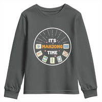 It Is Mahjong Time Youth Sweatshirt Gambling Chinese Gift - Wonder Print Shop