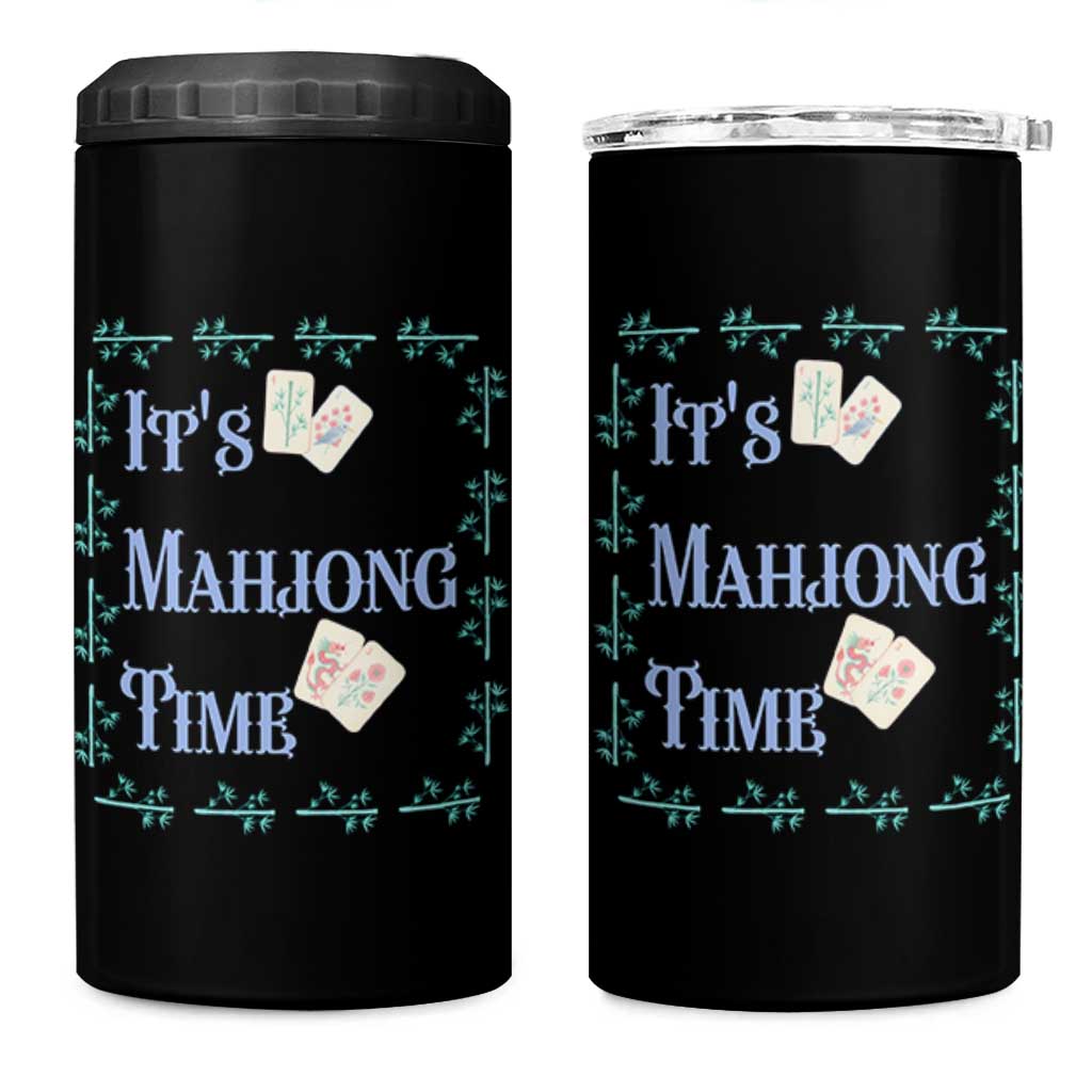 Mahjong Gift 4 in 1 Can Cooler Tumbler It Is Mahjong Time For Players
