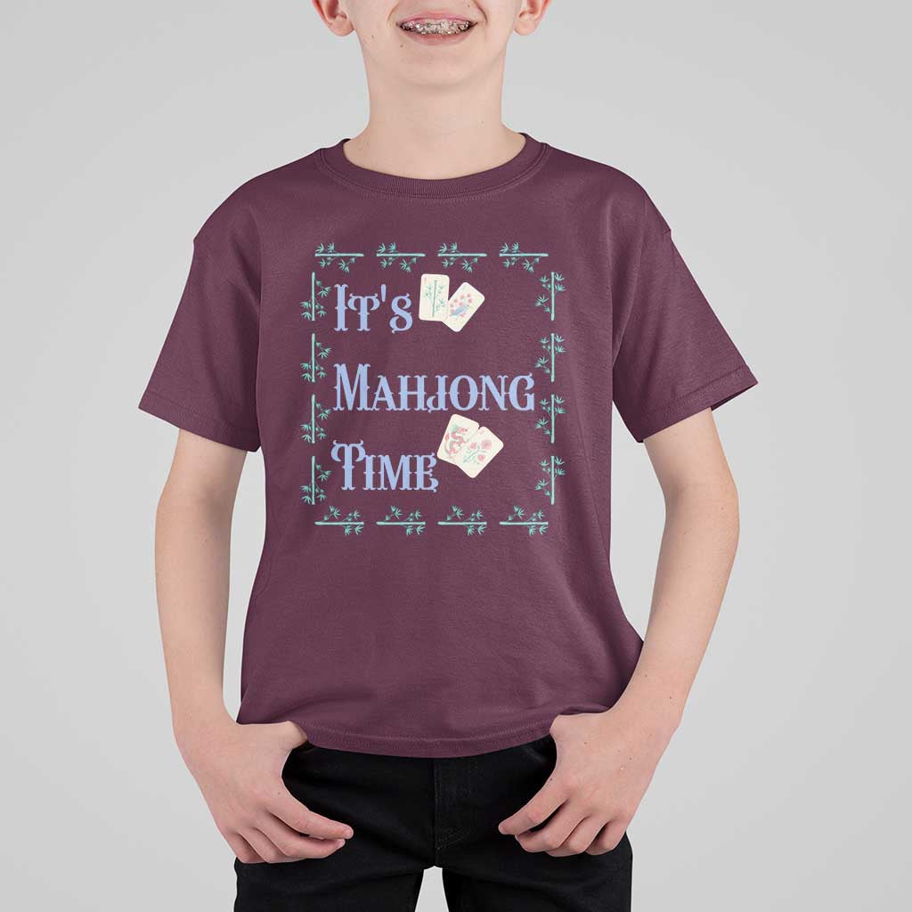 Mahjong Gift T Shirt For Kid It Is Mahjong Time For Players - Wonder Print Shop