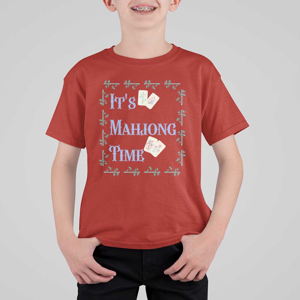 Mahjong Gift T Shirt For Kid It Is Mahjong Time For Players - Wonder Print Shop