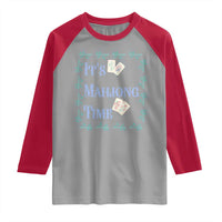 Mahjong Gift Raglan Shirt It Is Mahjong Time For Players - Wonder Print Shop