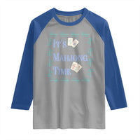 Mahjong Gift Raglan Shirt It Is Mahjong Time For Players - Wonder Print Shop