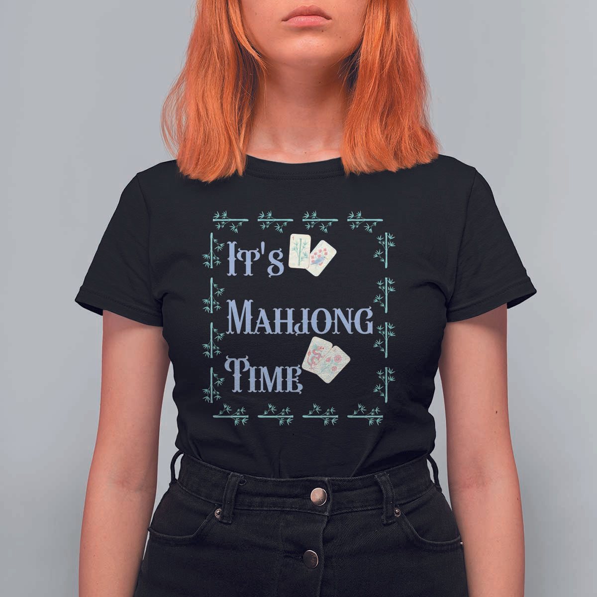 Mahjong Gift T Shirt For Women It Is Mahjong Time For Players - Wonder Print Shop